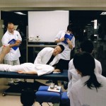 Instructing chiropractic technique at Japan Chiropractic Doctor College in Tokyo 2010
